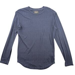 Goodlife Men’s Long Sleeve Crewneck Tee Small Blended Navy Blue Minimalist